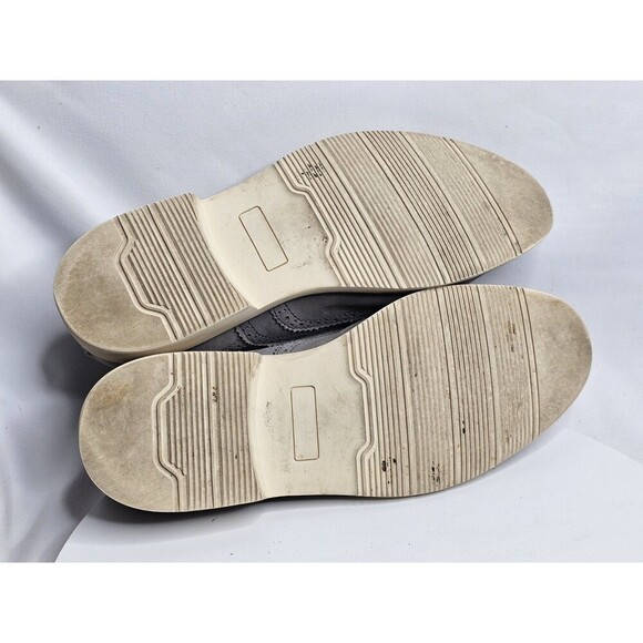 Steve Madden Transfer Men's Shoes 8 Grey Leather Wingtip Lace Up Oxford Dress - Picture 7 of 8